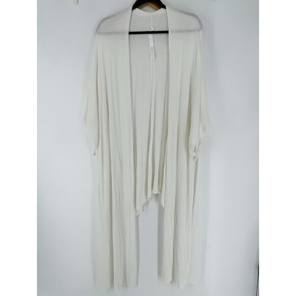 Lululemon Heart Opener Meditation Cloak Taryn Toomey White OS Wrap Cardi Read - Picture 1 of 9
